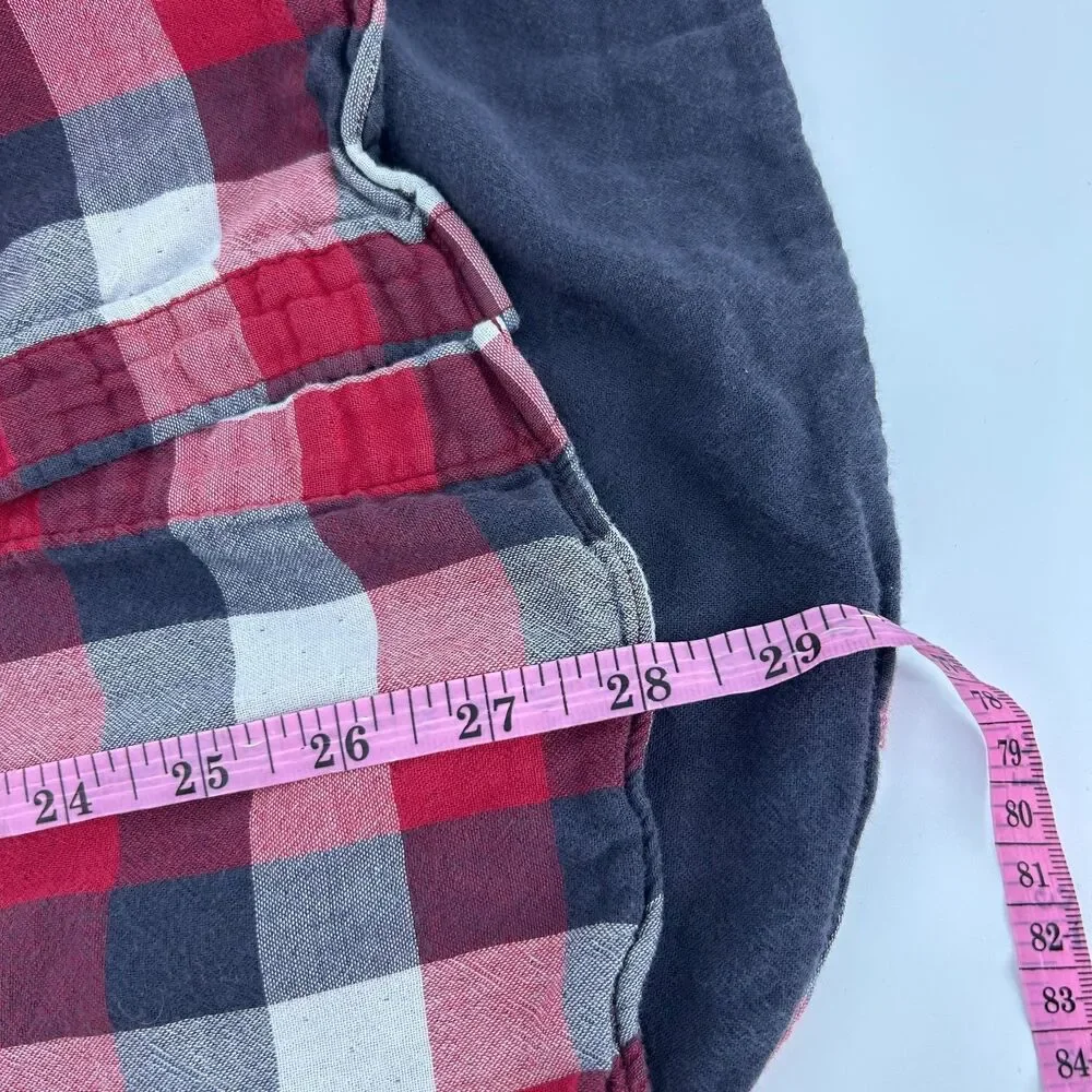 Vintage J.Crew Plaid Workshirt Men’s M 100% Cotton Red Black Button Up Top